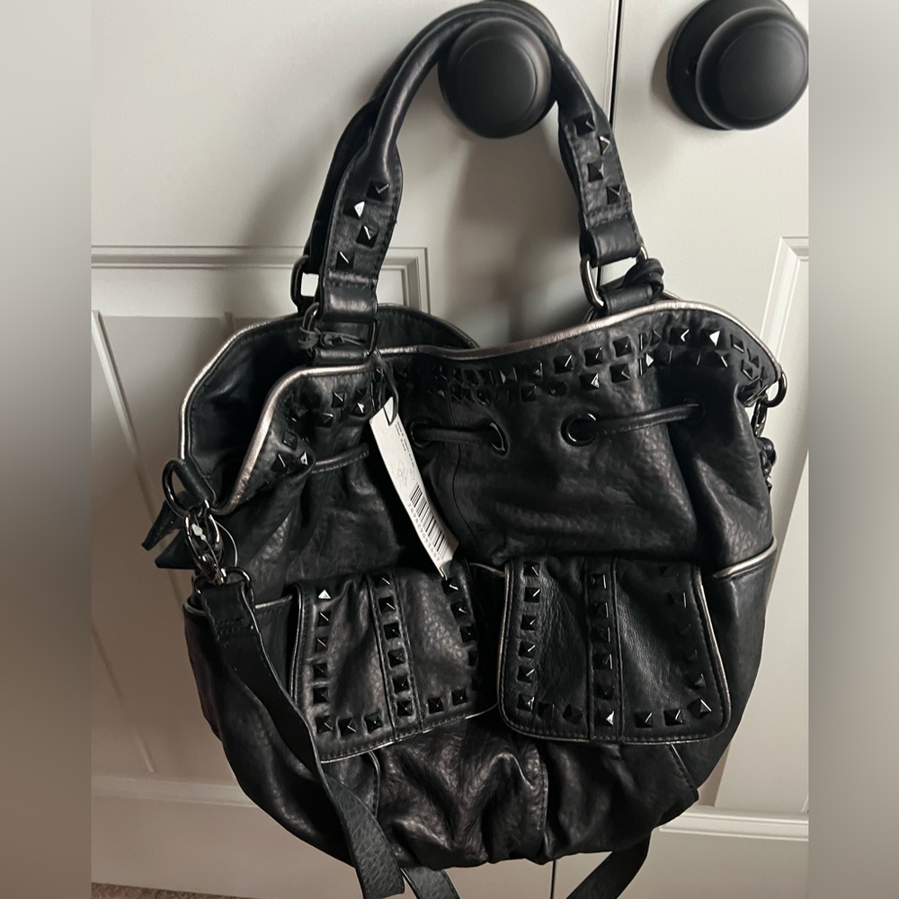 Vince Camuto black handbag- studded